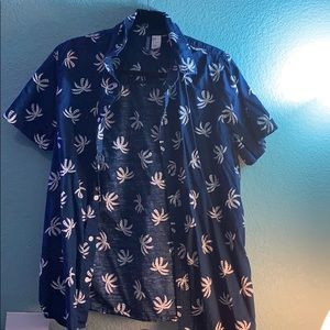 Palm Tree Button Up Shirt (small)